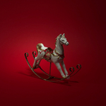 Сувенир Лошадка (полирезин), Н18х21х5,5см, белый/красный