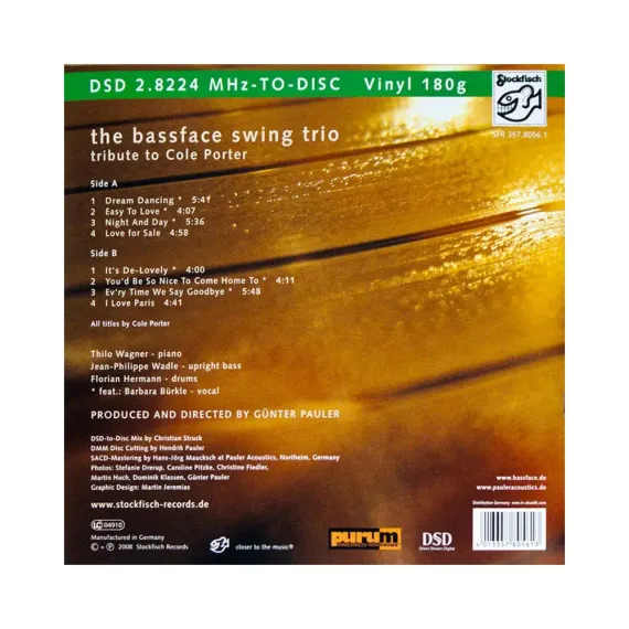 The Bassface Swing Trio - A Tribute To Cole Porter SACD