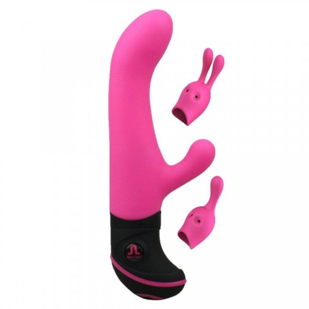 Вибратор-кролик с насадками Butch Cassidy от Adrien Lastic (17,8 *3,6 см.)