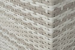 "Лунго" кашпо для цветов большое плетеное из искусственного ротанга, цвет бежевый