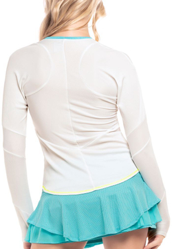 Женская теннисная футболкаLucky in Love Desert Vibes Reflect Long Sleeve - White