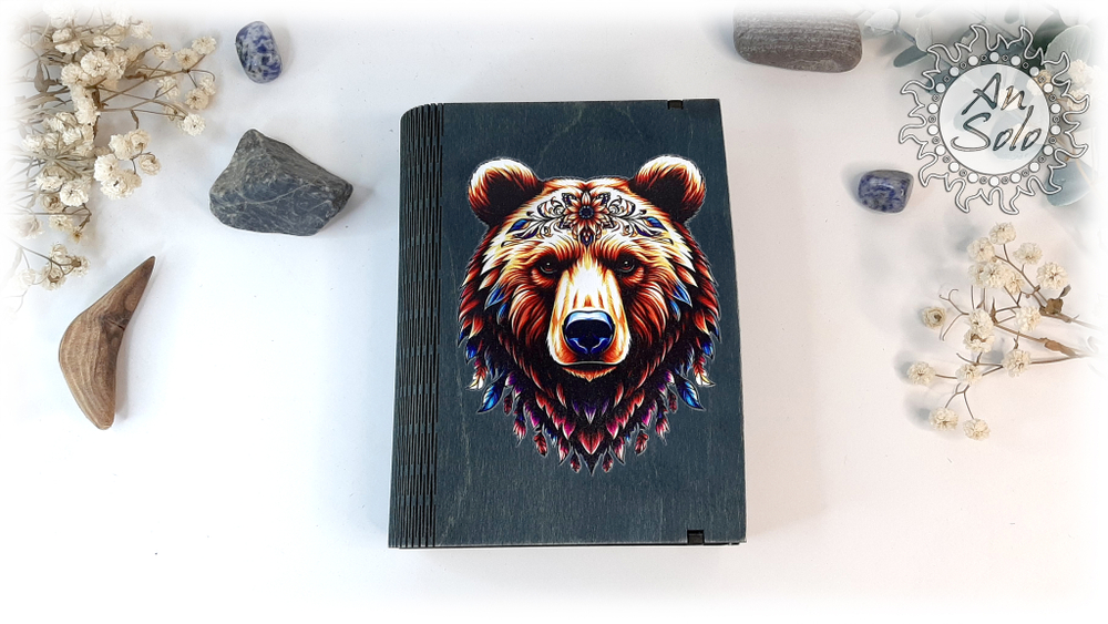 Шкатулка-книжка "Тотем" медведь