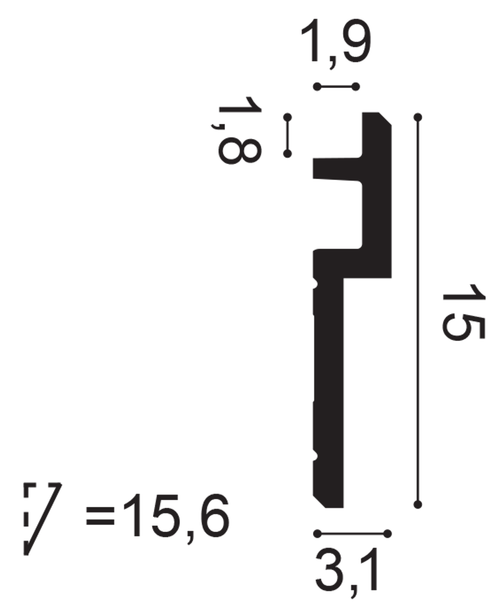 Карниз для скрытого освещения Orac Decor C395 STEPS