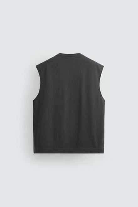 ZARA ФУТБОЛКА С ПРИНТОМ И ВЫШИВКОЙ © OTIS KWAME KYE QUAICOE, СЕРЫЙ