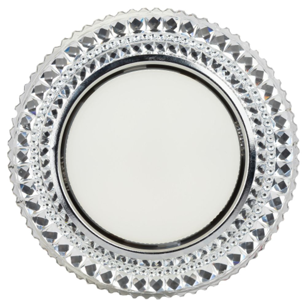 Светильник встраиваемый cо светодиодной подсветкой ЭРА DK LD26 SL/WH под лампу GX53 прозрачный