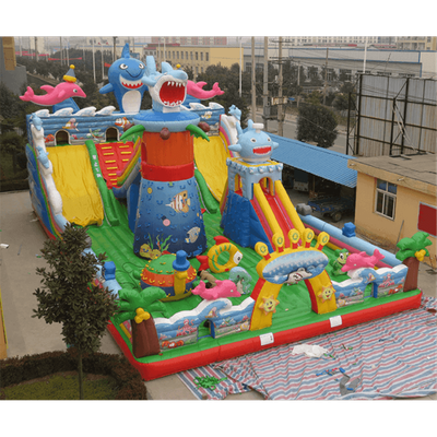 Коммерческий надувной батут "На морском дне" 18*9*7 м