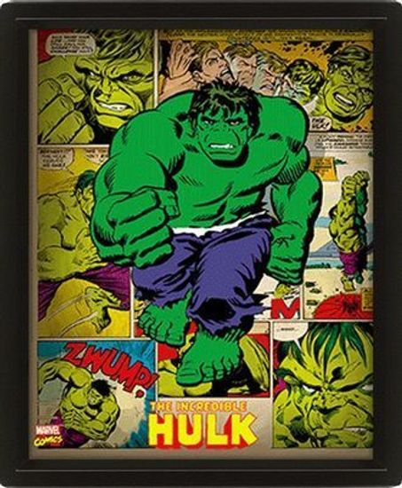 3D картина в рамке Hulk