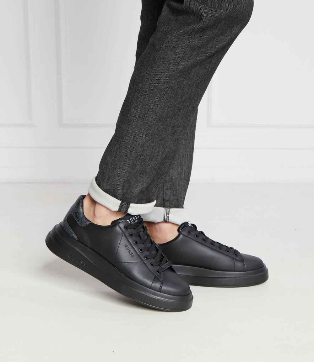 Кожаные кроссовки elba Guess - черный(FMPVIB LEA12)