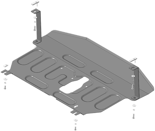 Защита картера двигателя, КПП. 2 мм, Сталь. для Toyota Corolla Fielder 2018-н.в., Motodor.72511
