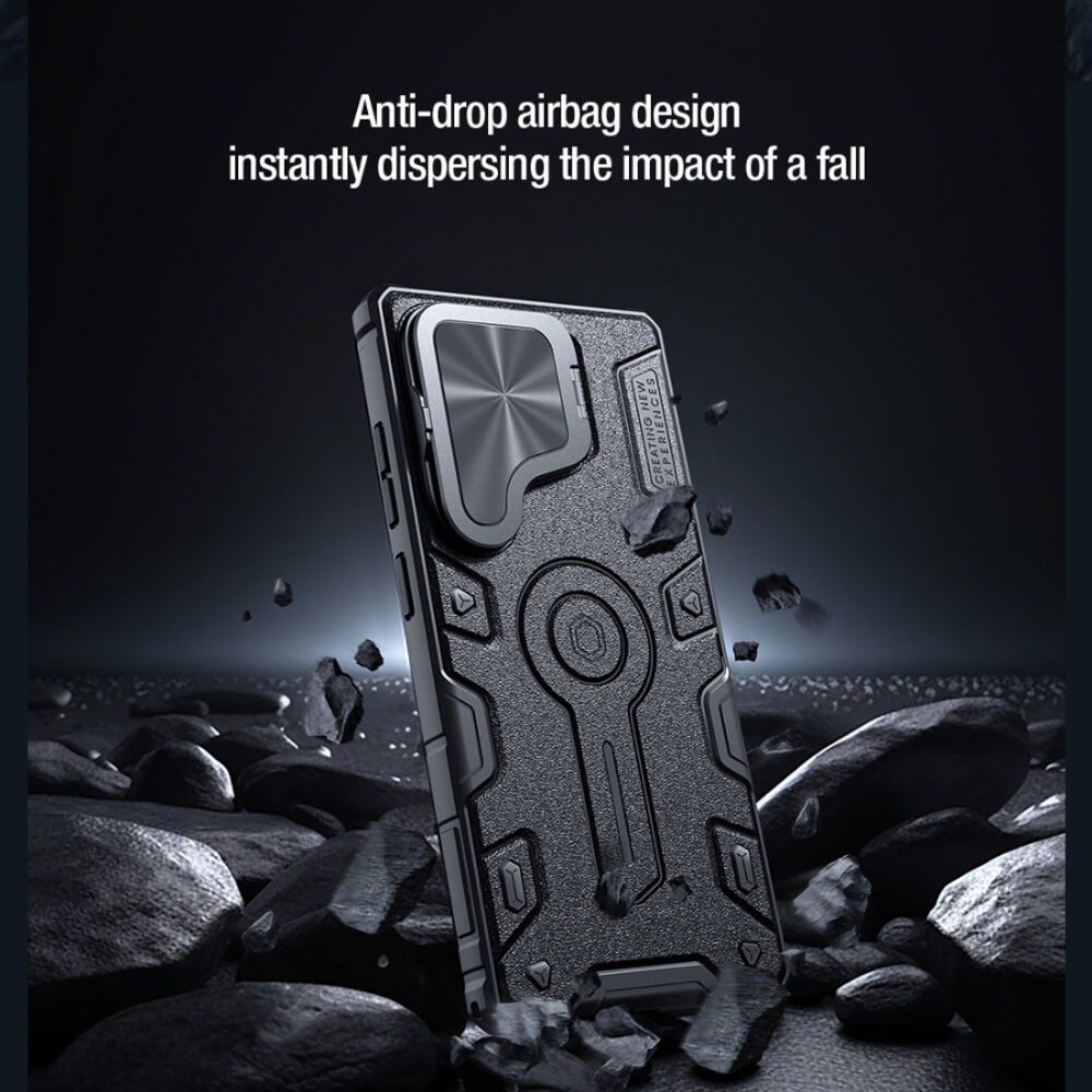Противоударный чехол с защитой камеры Nillkin CamShield Armor PROP Case для Samsung Galaxy S25 Ultra