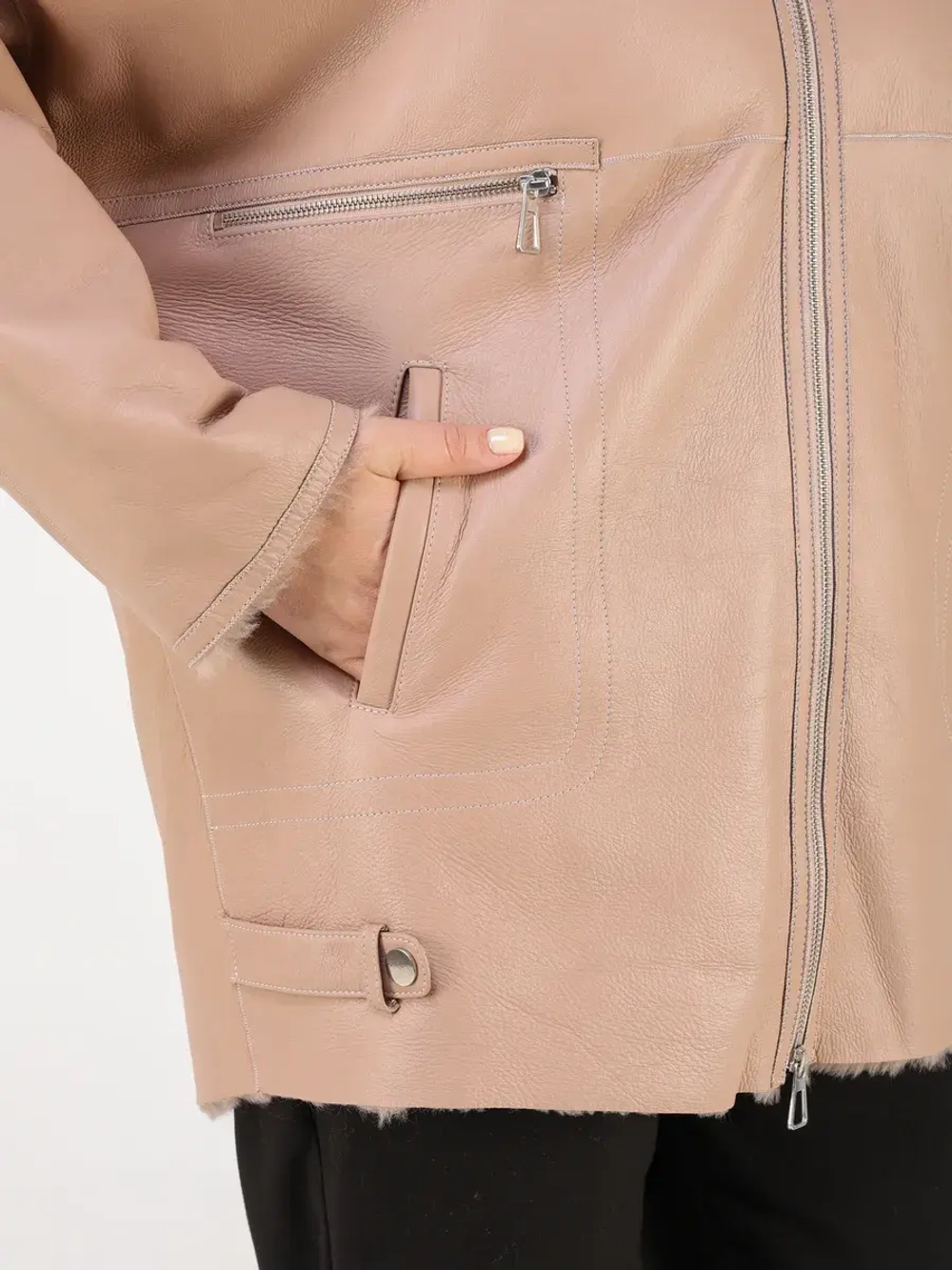 Дубленка зимняя натуральная оверсайз больших размеров