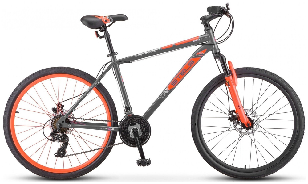 Велосипед 26" STELS Navigator-500 MD 26" (18" Серый/красный) арт.F020