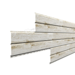 Сайдинг металлический L -Брус ХL ECOSTEEL Матовый 0.5мм Беленый дуб (в наличии)