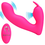 Розовый вибростимулятор с клиторальным отростком Baile Pretty Love Josephine BI-014843W-1