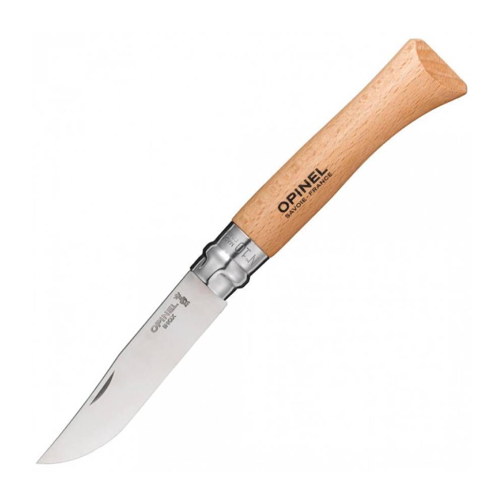 Нож Opinel №10, нержавеющая сталь, бук