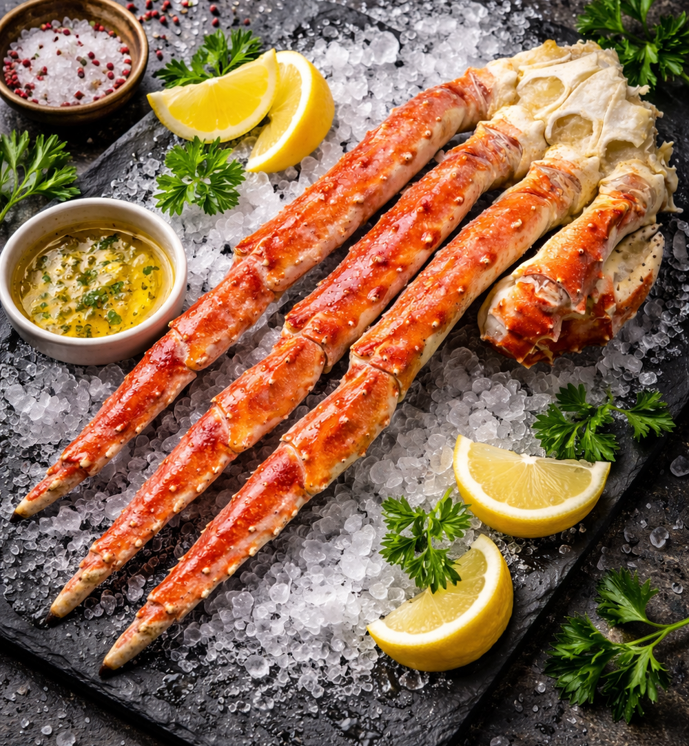 Краб Камчатский конечности, варено-мороженые, в панцире, судовая воздушная заморозка, M ~400гр/шт