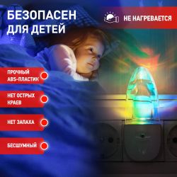 Ночник - светильник светодиодный ЭРА NN-618-LS-W в розетку с датчиком освещенности белый | Ночники