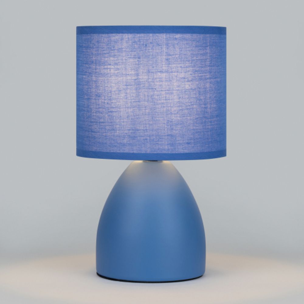Настольная лампа Rivoli Nadine 7047-503 1 * Е14 40 Вт керамика синяя с абажуром | Rivoli