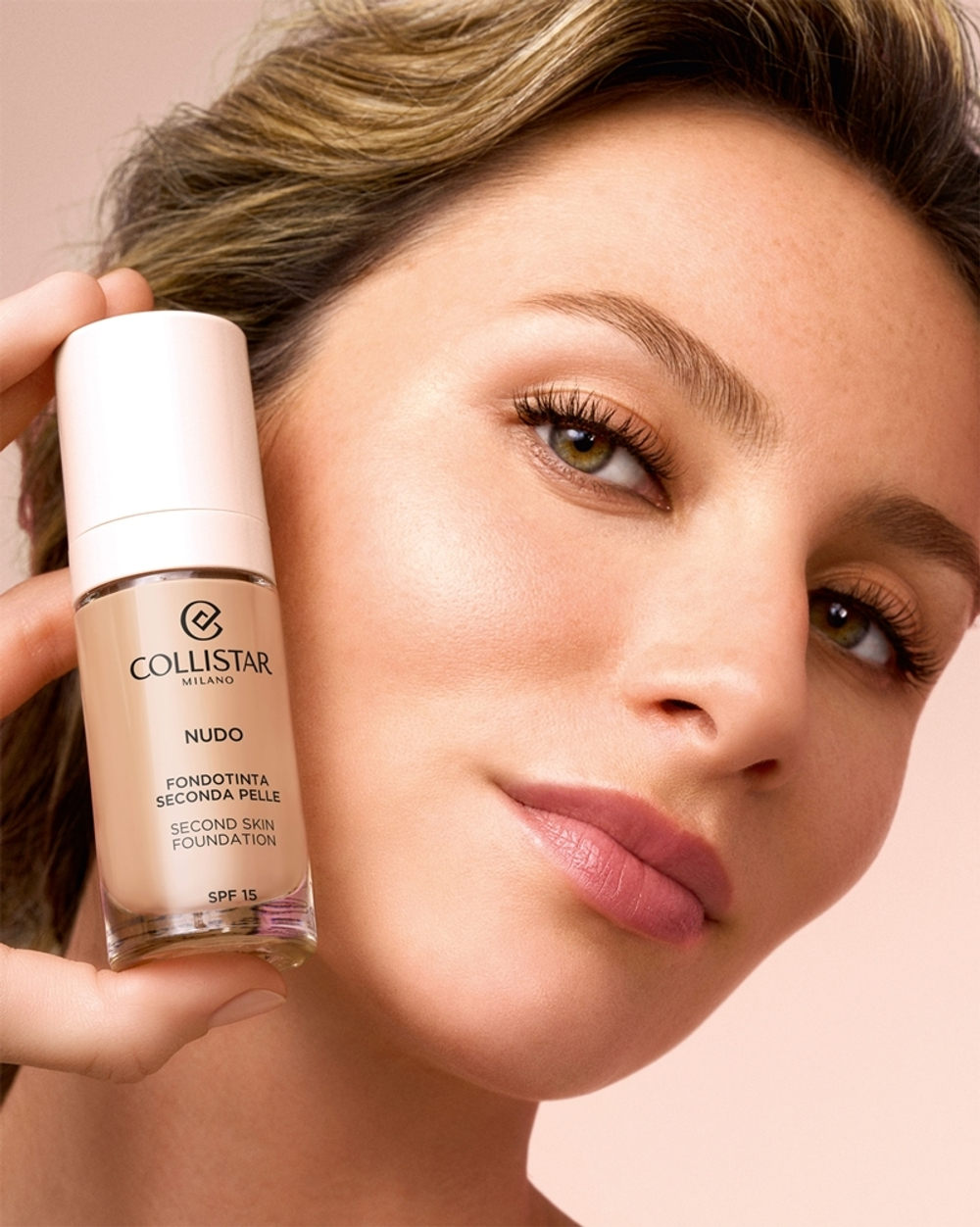 Collistar NUDO Second Skin Foundation SPF 15 - Осветляющая увлажняющая тональная основа с разглаживающим эффектом, 30 ml