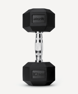 Гантель гексагональная DB-301 10 кг, обрезиненная, черный