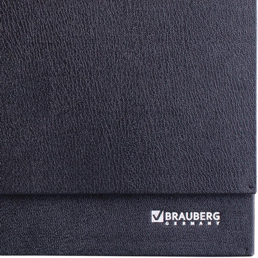 Планинг настольный недатированный (305х140 мм) BRAUBERG "Select", балакрон, 60 л., черный, 123797