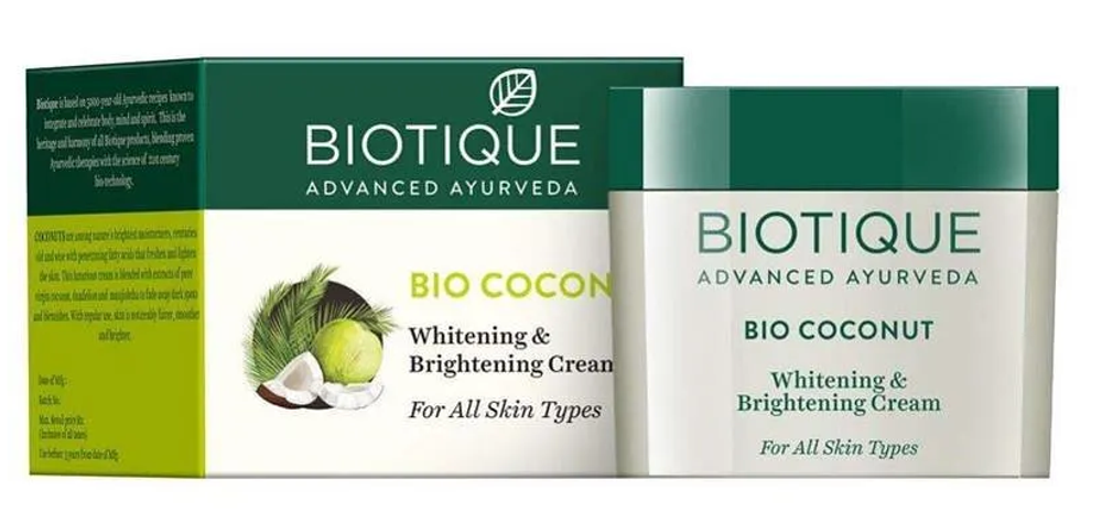 Крем для лица осветляющий Biotique Bio coconut, 50 г