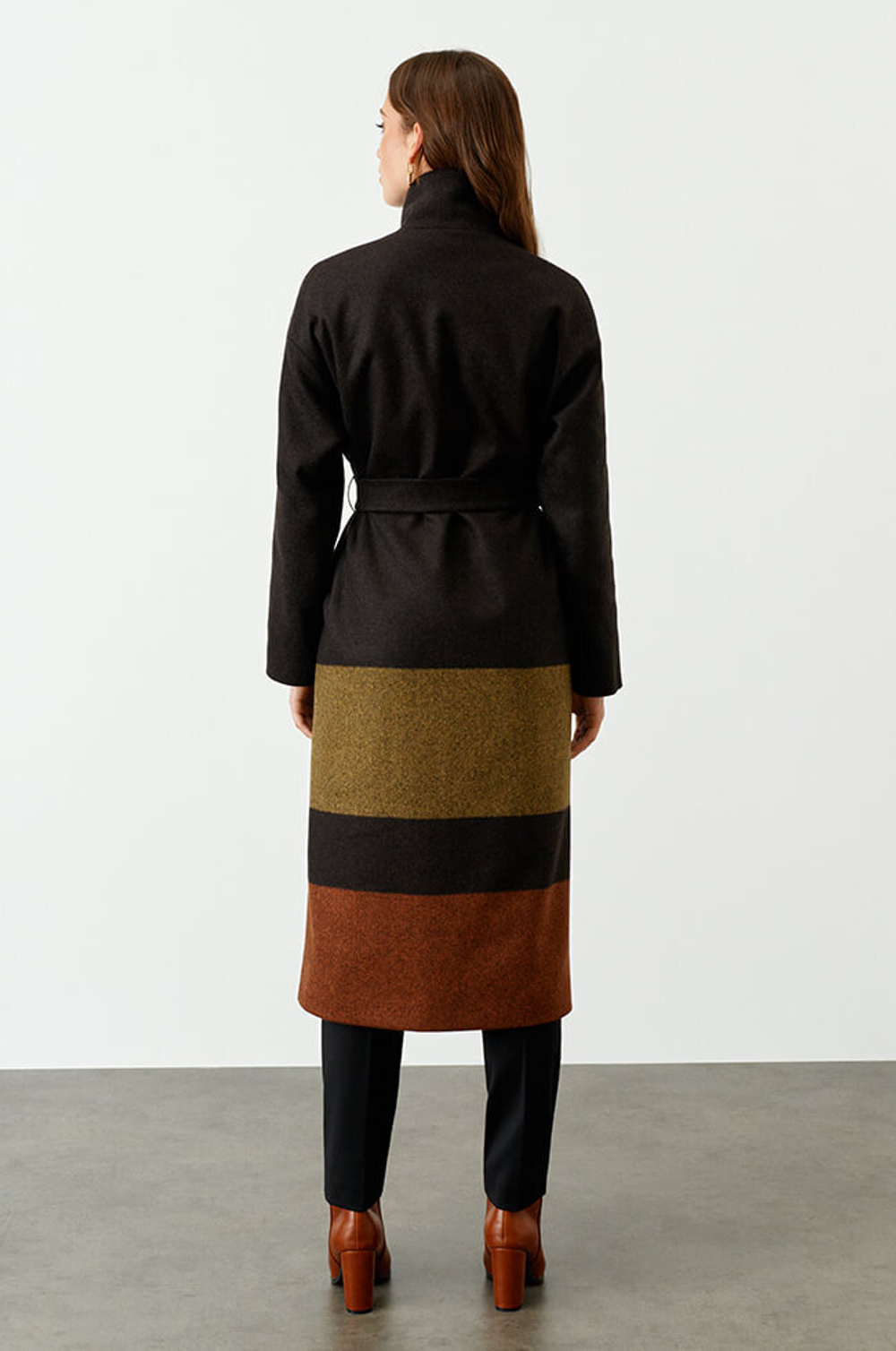 0090 Пальто женское (темно-коричневый)