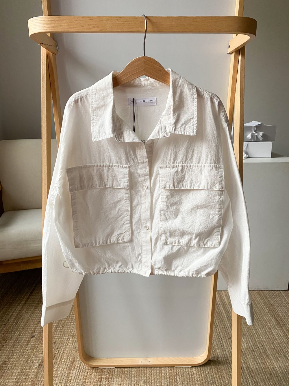 Новая хлопковая рубашка Zara, 140