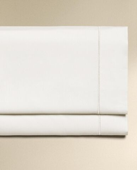 Zara Home - Простыня из сатина с подолом (300 нитей), белый, 240x280 см