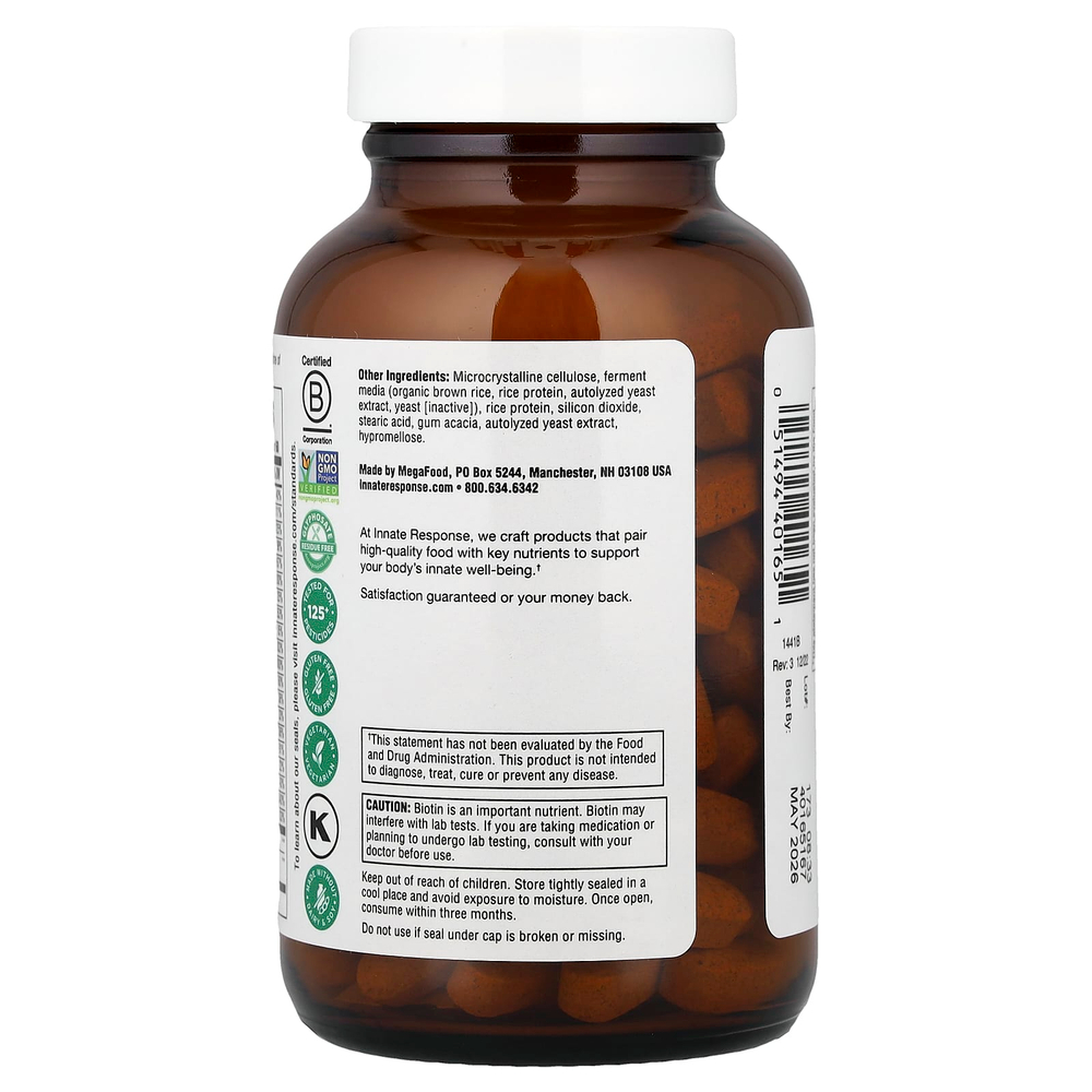 Innate Response Formulas, мультивитамины для женщин старше 55 лет, без железа и витамина K, 120 таблеток