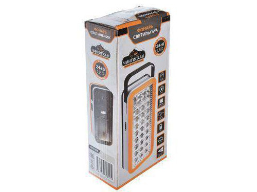 Фонарь светильник 24+6 ярк. LED шнур 220Вт 24*10см пластик ЧИНГИСХАН