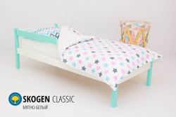 Детская кровать тахта с бортиком Бельмарко Svogen мятно белый
