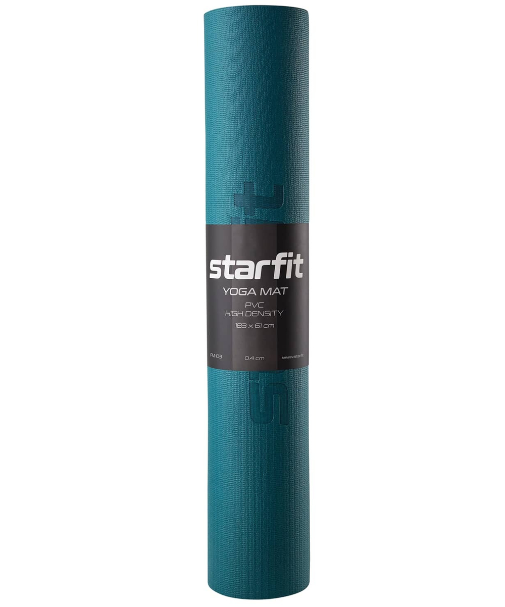 Коврик для йоги и фитнеса высокой плотности FM-103, PVC HD, 183x61x0,4 см, холодный океан