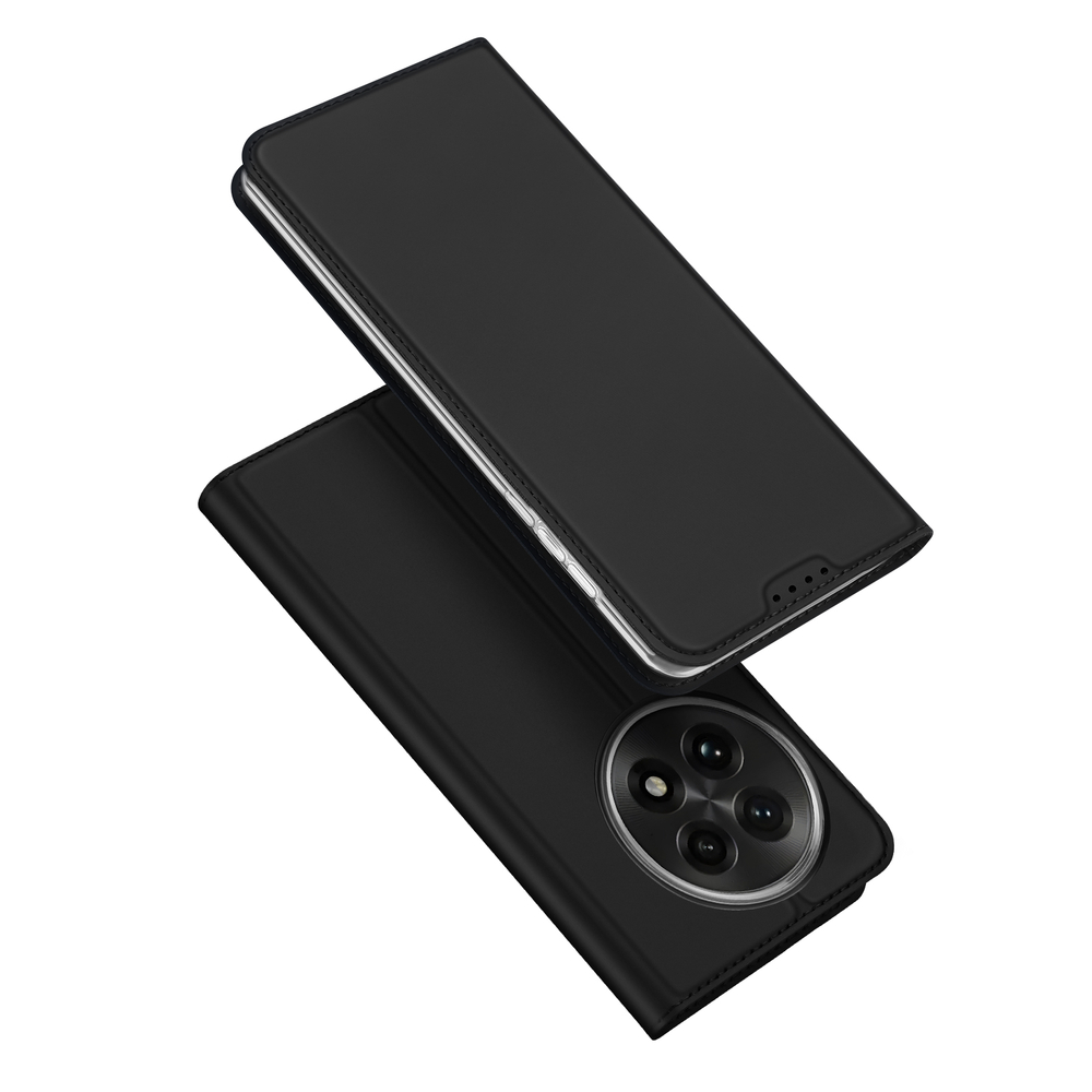 Чехол книжка из PU кожи черного цвета от Dux Ducis для смартфона OnePlus 13, серия Skin Pro Series Case