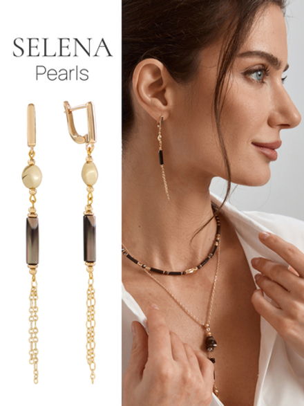 91003425 Серьги Selena Pearls