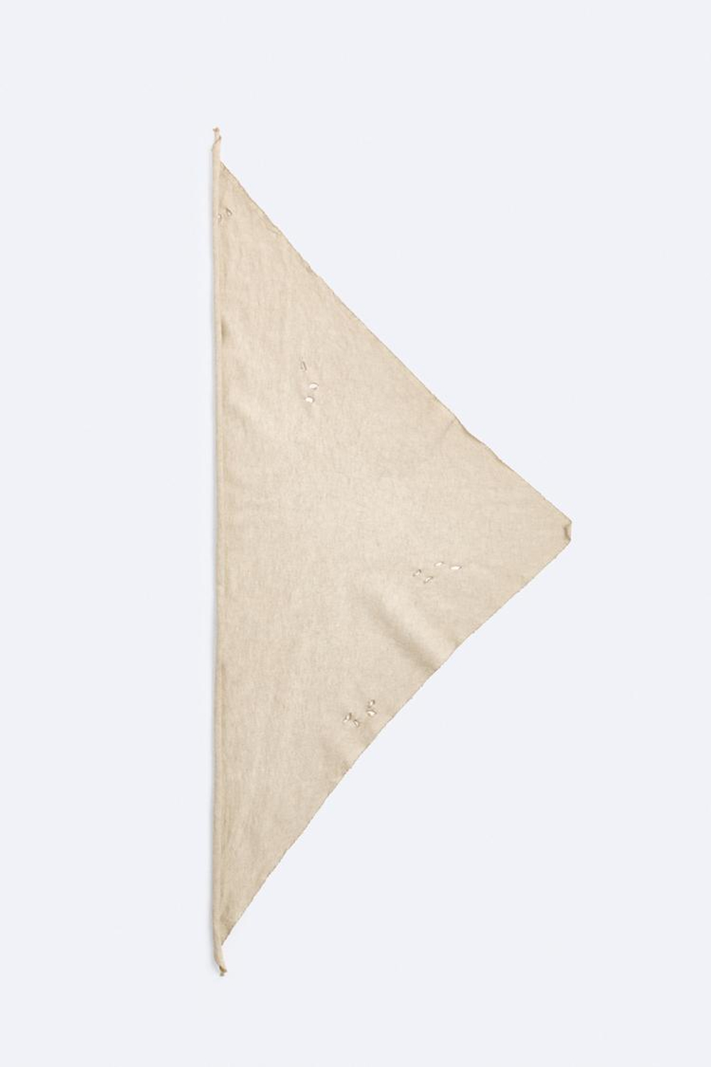 ZARA ПЛАТОК ИЗ ТКАНИ С ЭФФЕКТОМ ПОТЕРТОСТИ, ТЕМНО-БЕЖЕВЫЙ