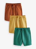 Шорты для мальчика Next C92-794, 3 шт., Зеленый, Желтый, Кирпичный