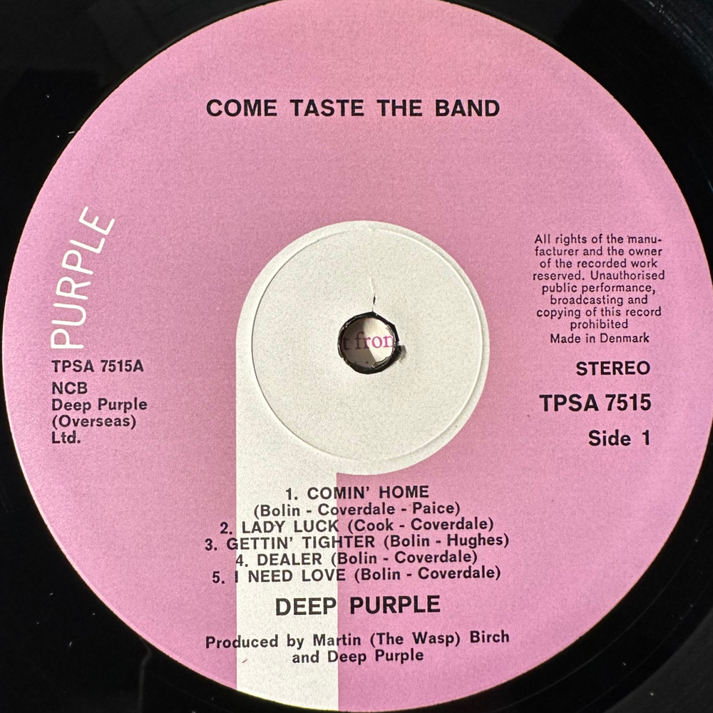 Deep Purple - Come Taste The Band (Denmark 1975г.)