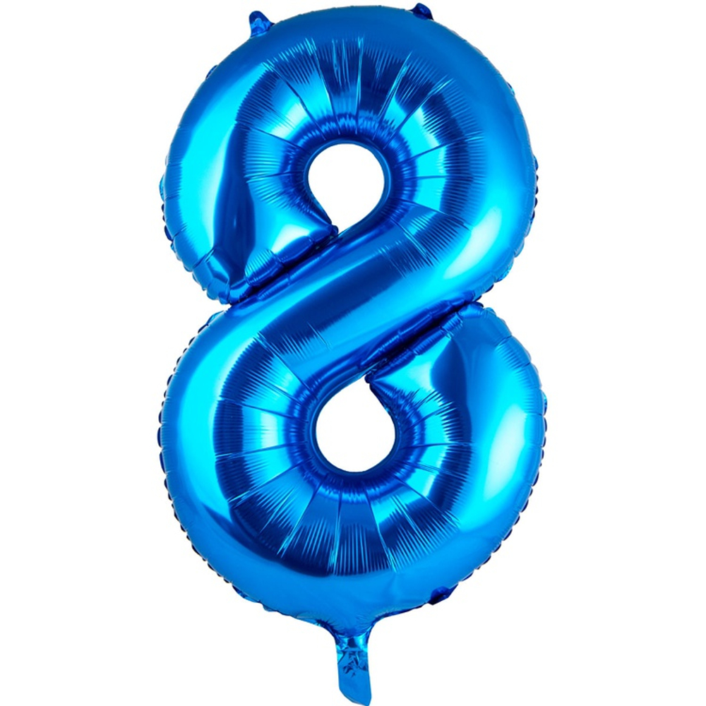 Шар фольгированный Цифра 8 109 см (Синий)