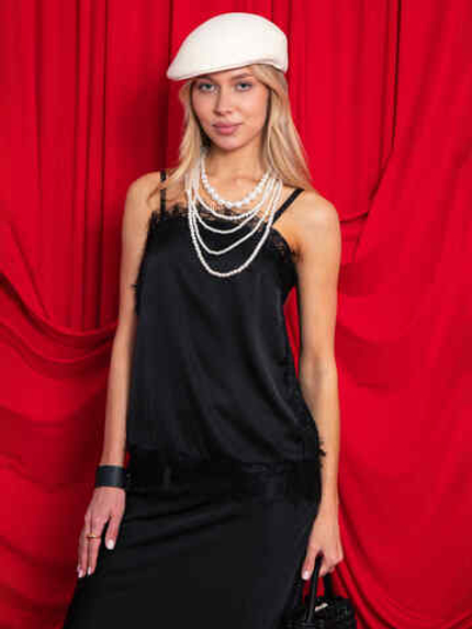 Блуза-топ Шантилье (черный)