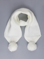 Шарф зимний вязаный с помпонами для детей