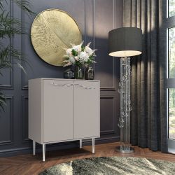 Комод Арт Колор matte Стайл Сильвер с 2 полками Серый агат матовый