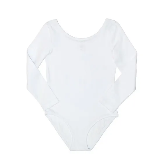 Боди трикотажное (длинный рукав), рост 92, цвет белый