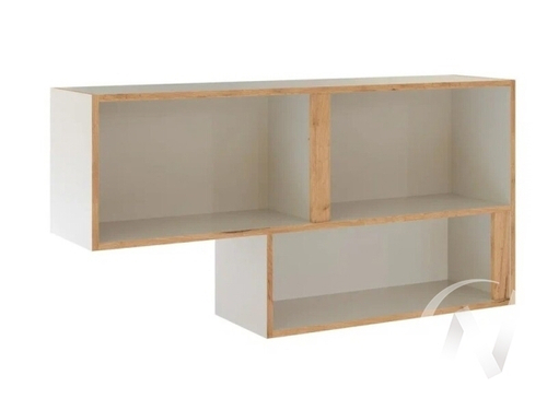 Полка навесная открытая Подростковая Асцелла (кашемир/дуб крафт золотой)