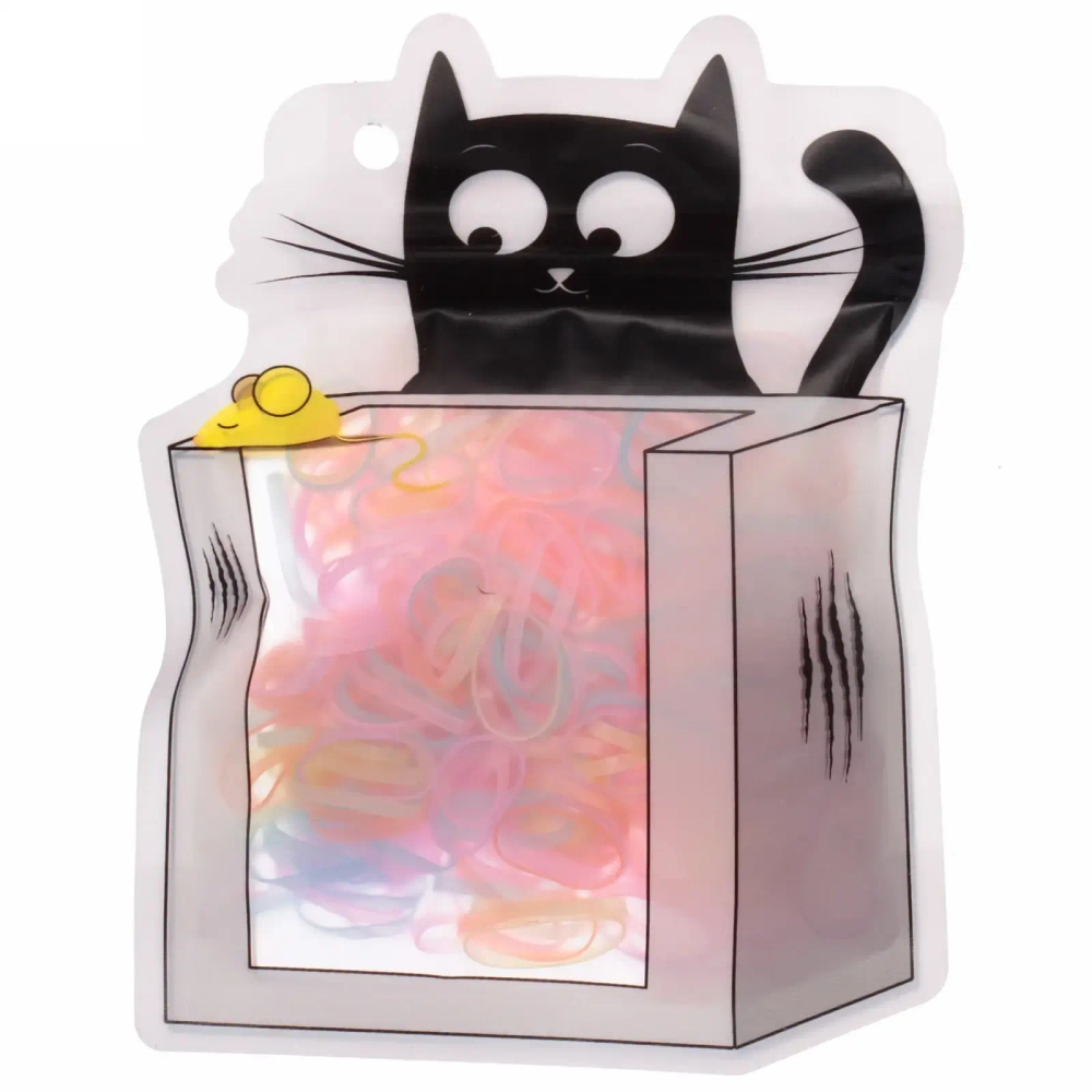 Резинки для волос силиконовые 100шт «Mini miracle - Лилу» , цвет микс , 11*14,5см.