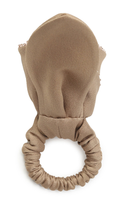 Резинка-роза с листиком и декором