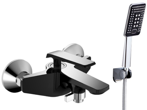 333531-C Смеситель од. для ванны кор. (чер./хром) ViEiR (10/1шт)