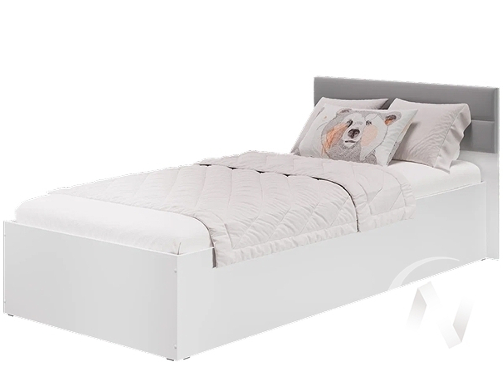 Кровать 0;9 Спальня Фьюжн (белый/белый)