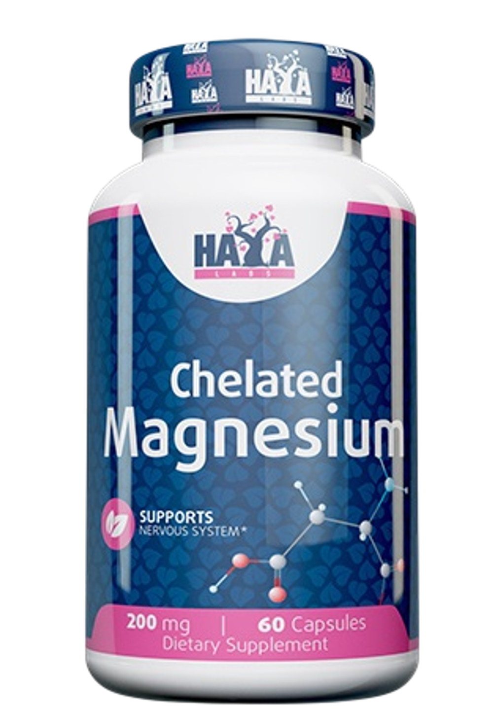 HaYa Labs Хелатный Магний (Chelated Magnesium) 200mg 60caps