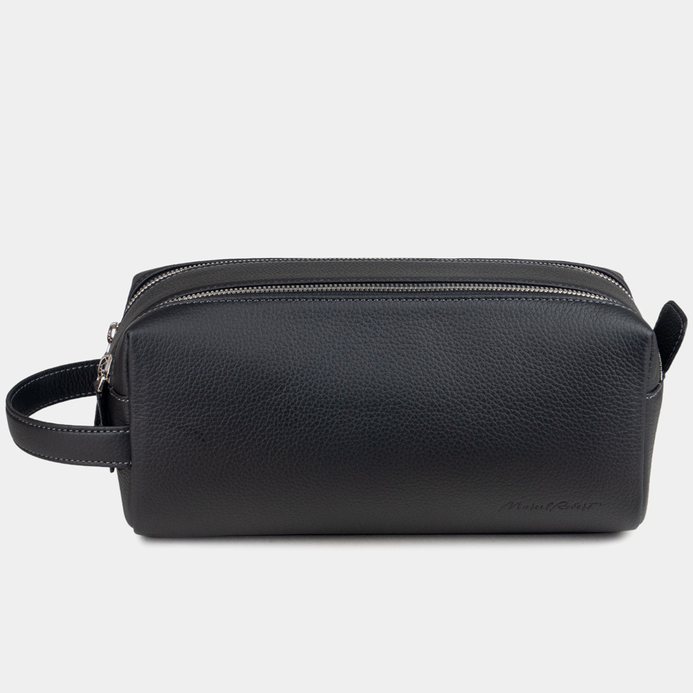 Несессер Voyageur из кожи теленка, черного цвета